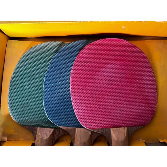 Vintage Deluxe Ping Pong Table Tennis Set w Paddles Net Clamps Japan in box - Picture 2 of 11